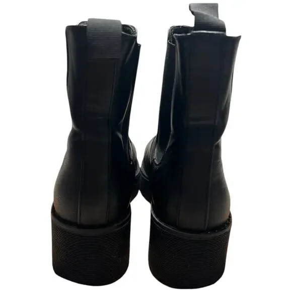 DIRTY LAUNDRY Monet Chelsea Boots Women's 8 Black Platform Rugged Lug Sole READ - Picture 4 of 12
